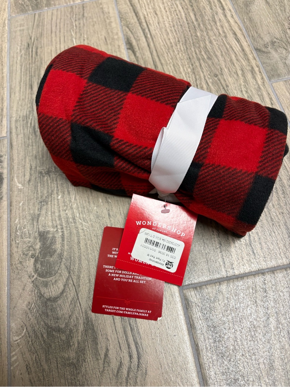 Wondershop Women’s M Red Black Buffalo Plaid Fleece Pajama Pants NWT